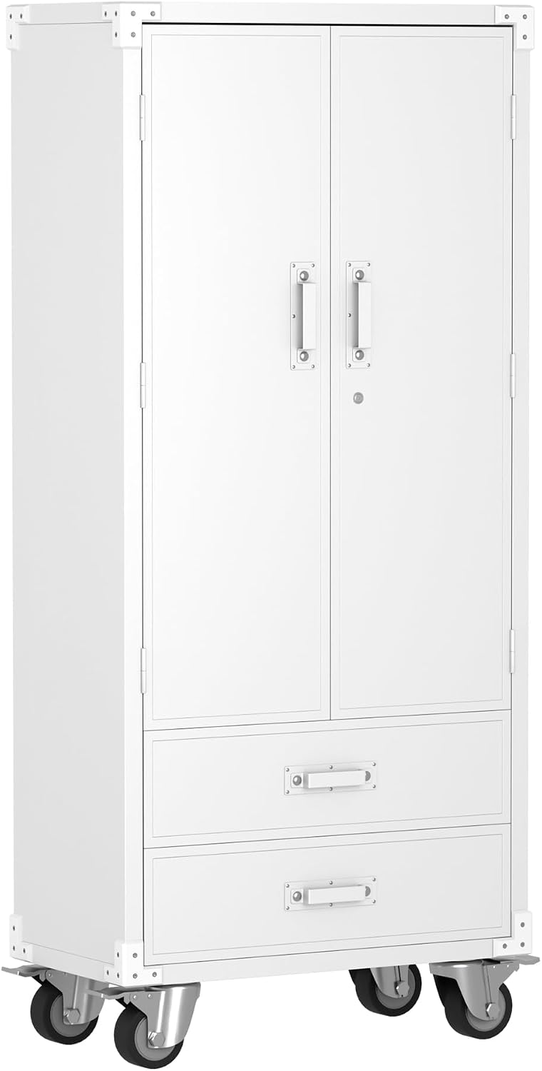 reemoon metal garage storage cabinet with 2 drawers, main product view