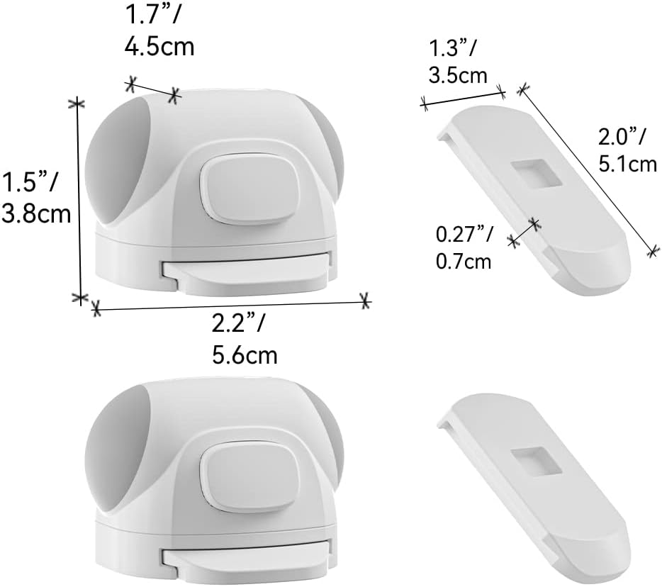 SAFELON 2 PCS Baby Safety Sliding Window Lock, Childproof Patio Closet Door Locks, Easy to Install No Drill