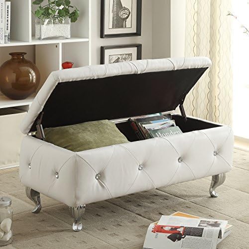 ac pacific glam ultra modern leather bonded upholstered, front angle view