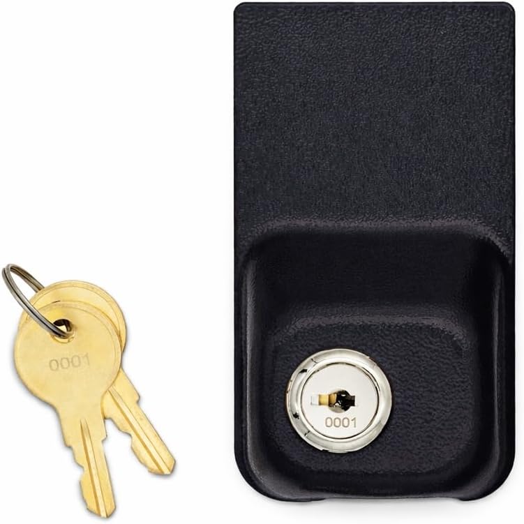 Child Proof Fridge Lock with Keys | 100% Metal, No Drill | Baby Proof Refrigerator Lock for Toddlers | 400 lbf (1 Pack, Black)