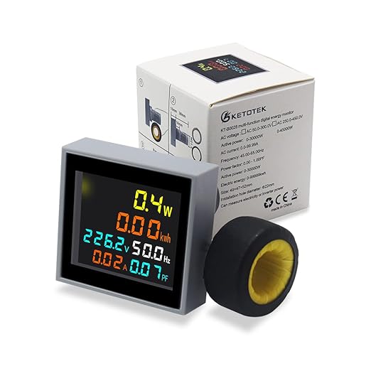 KETOTEK AC Current Voltage Amperage 6in1 Power Energy Monitor LCD Digital - Image 7