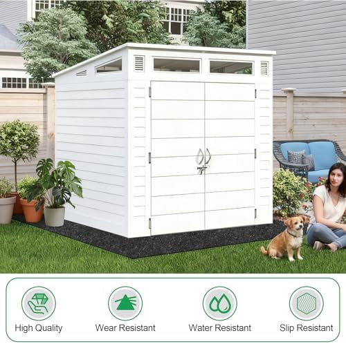 tolanbbt outdoor storage shed floor mat, 6.6 x on a desk or shelf