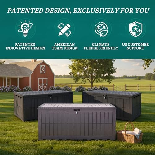 yitahome xxl 240 gallon extra large deck box, view 9