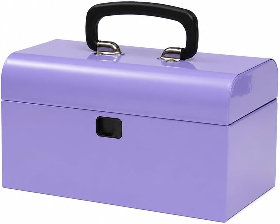 k.balt retro portable mini toolbox lavender steel tool, main product view