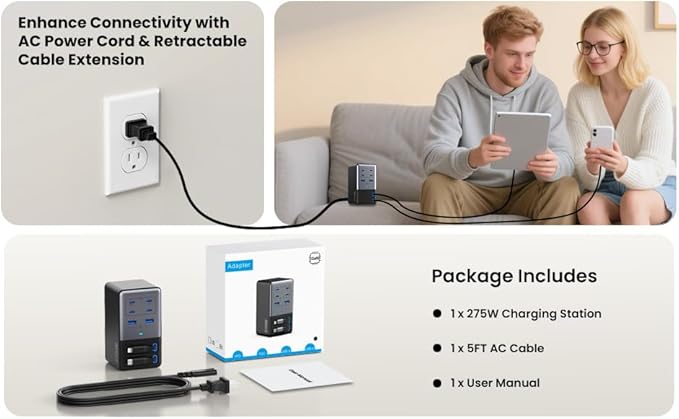 USB C Charger 275W Charging Station - Image 7