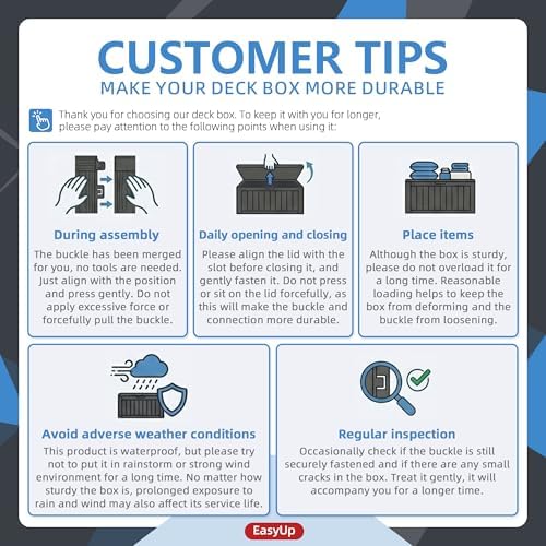 easyup outdoor storage box 100 gallon waterproof resin, view 9