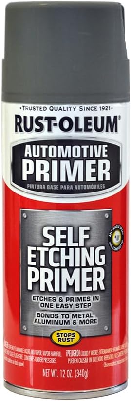 Rust-Oleum Automotive Self Etching Primer Spray, Dark Green | Etches & Primes In One Step | Maximum Adhesion | Rust Prevention | 6 Pack