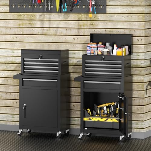 intergreat rolling tool chest, 5-drawer tool box organizer, view 9