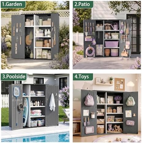 outdoor storage shed resin waterproof storage cabinet for, view 9