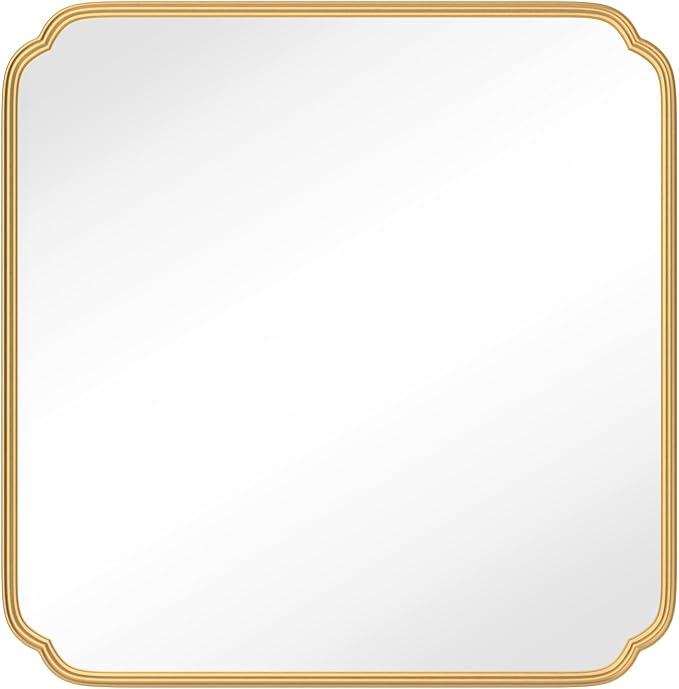 Gold Bathroom Mirror for Wall 36" x 36" Square Bathroom Vanity Mirror Farmhouse - Image 8