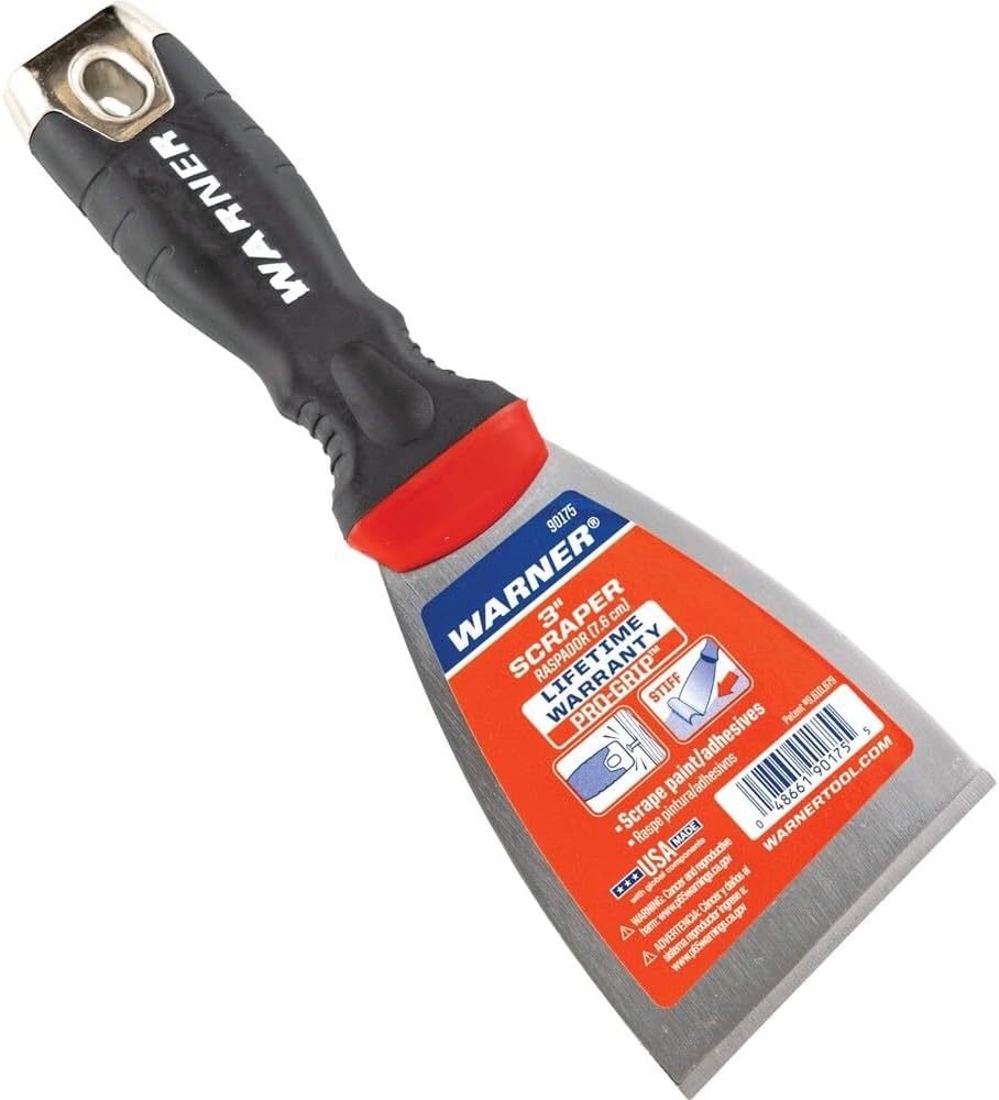 Warner PROGRIP 3 In. Stiff Scraper with Hammer Cap - 1 Each