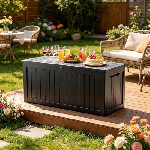 269 gallon large outdoor storage box, waterproof deck, view 9