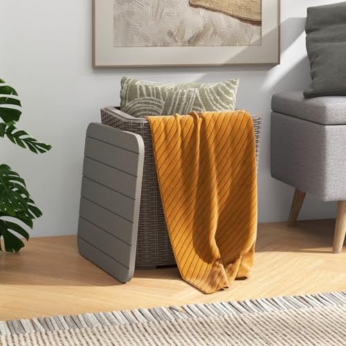 tangkula 11.5 gallon water-proof deck box, outdoor patio, view 9