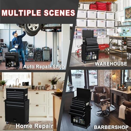 dawmilon 8-drawer rolling tool chest, detachable 2-in-1 tool on a desk or shelf