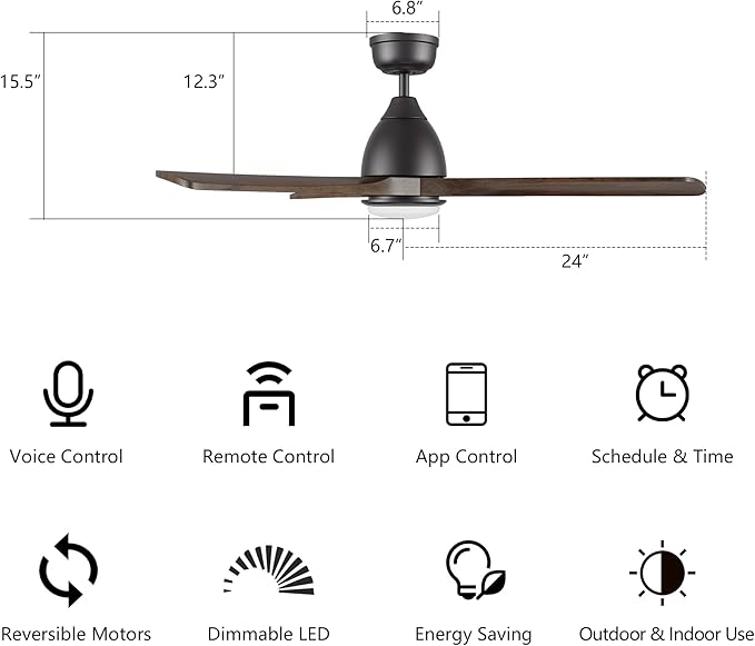 SMAAIR 48" Smart Ceiling Fan - Image 8