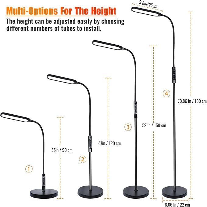 CeSunlight CRI95+ Floor Lamps for Living Room, 18W 3000LM Standing Lamp - Image 9
