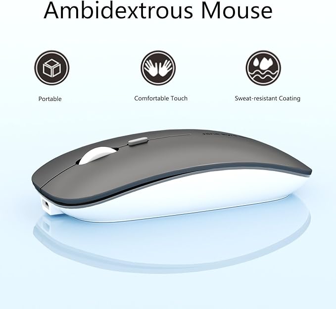 Uciefy Q5 Slim Rechargeable Wireless Mouse, 2.4G Portable Optical Silent Ultra - Image 7
