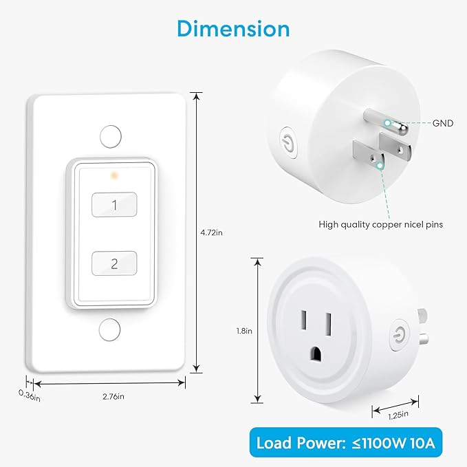 LoraTap Mini Wireless Remote Control Outlet Plug Adapter - Image 9