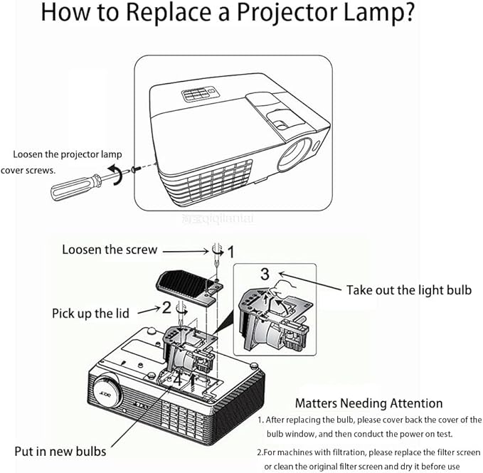 Migokrust Genuine Original Replacement Projector Lamp/Bulb - Image 7
