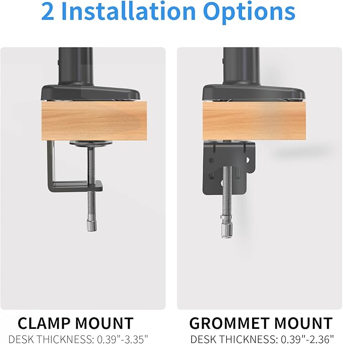 Single Monitor Stand for 13 to 32 inch Screens, Gas Spring Monitor Arm - Image 7