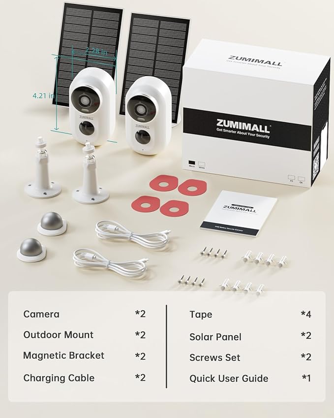 ZUMIMALL Solar Security Cameras Wireless Outdoor, Solar Camera Outdoor Wireless - Image 9