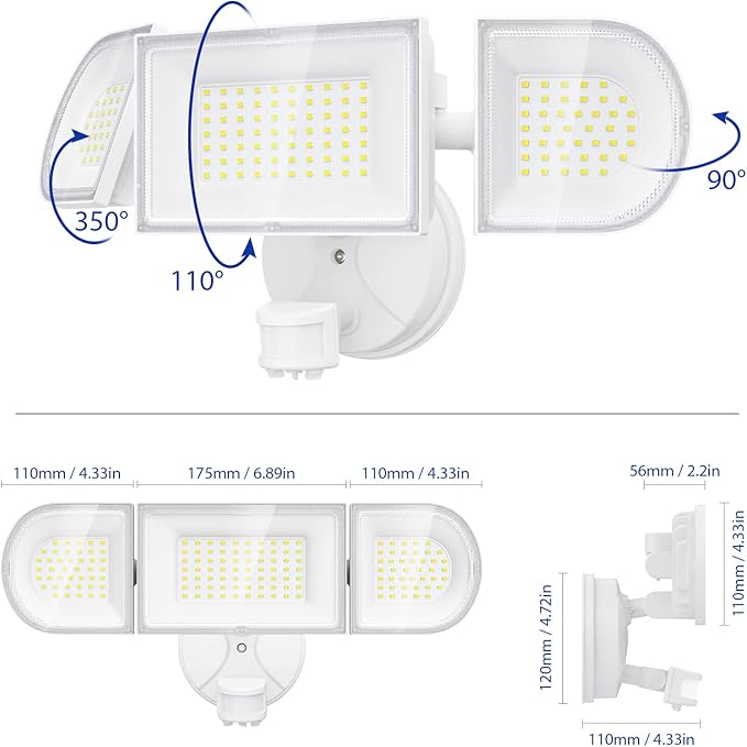 iMaihom 150W Motion Sensor Light Outdoor, 15000LM 6500K LED Security Floodlights - Image 8
