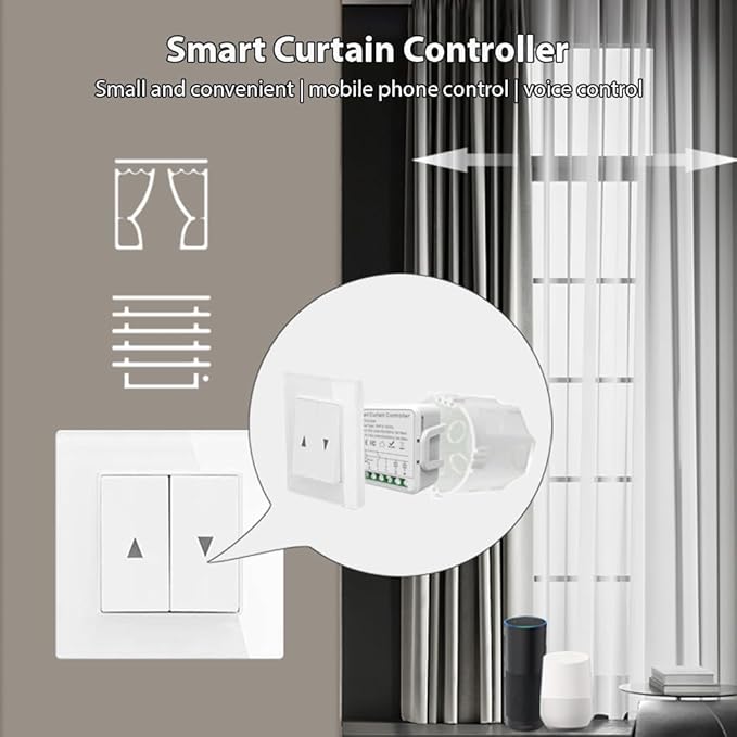 FTVOGUE Smart Curtain Controller Zigbee Switch, Voice Control, Shared Devices - Image 8