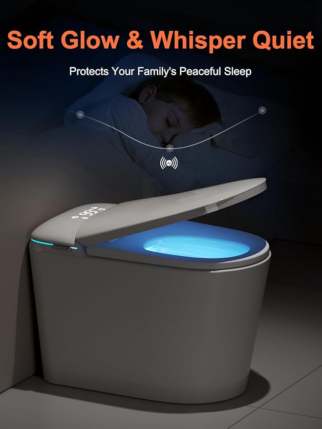 BAYTINA Smart Toilet with Auto Open/Close Lid, ADA Height Heated Seat, Warm - Image 9