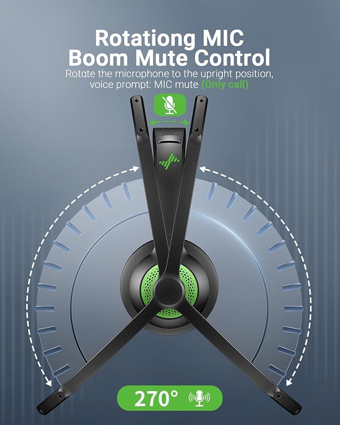 Wireless Headset with AI Noise Cancelling Microphone Bluetooth Headset - Image 6