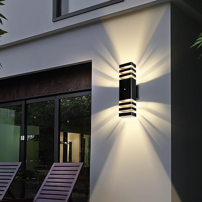 MZLITI LED Square Up & Down Wall Lights 2 Pack 15inch, Outdoor Wall Lights - Image 9