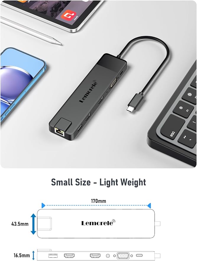 Lemorele 13 in 1 USB C Docking Station - Image 8