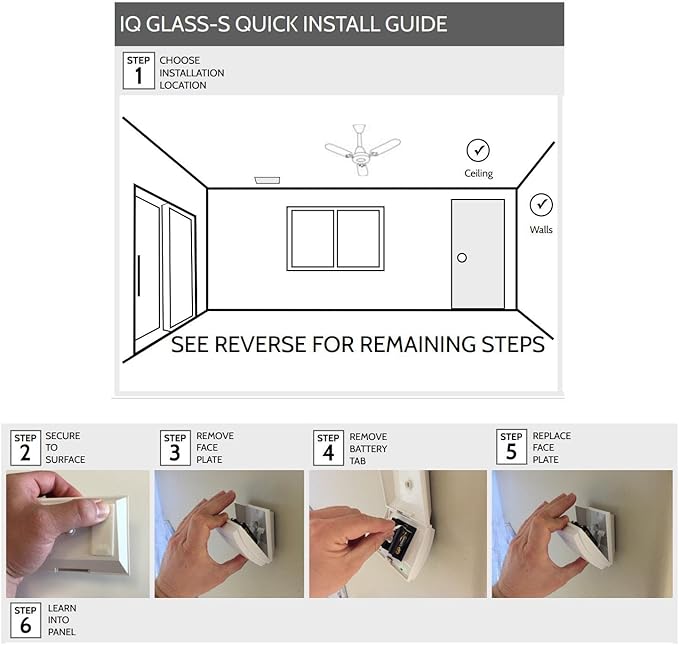 Qolsys QS1431-840 IQ Wireless S-Line Encrypted Glass Break Sensor - Image 3