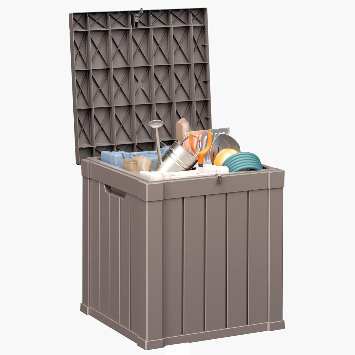 vixzen outdoor storage deck box waterproof resin lockable, main product view