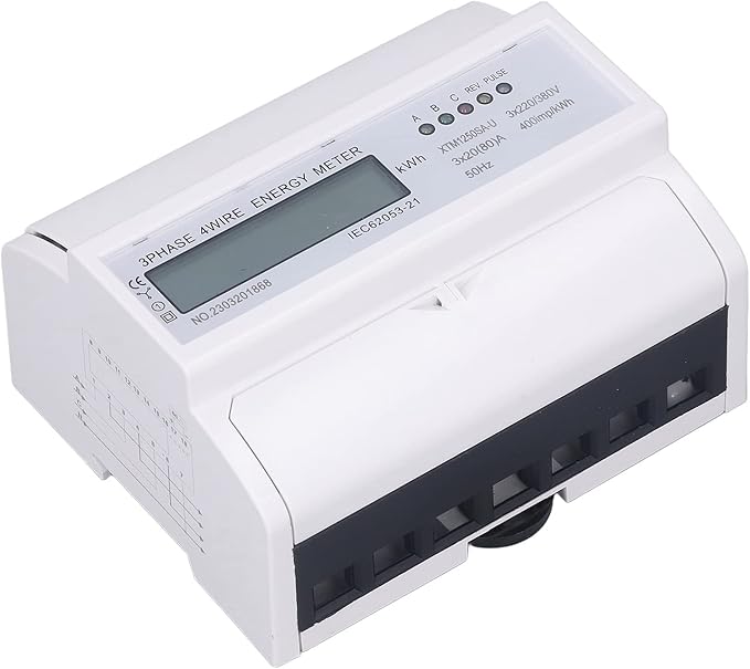 Tyenaza Electric Meter, 3 Phase 4 Wire 7P LCD Digital Display DIN Rail Mount - Image 9