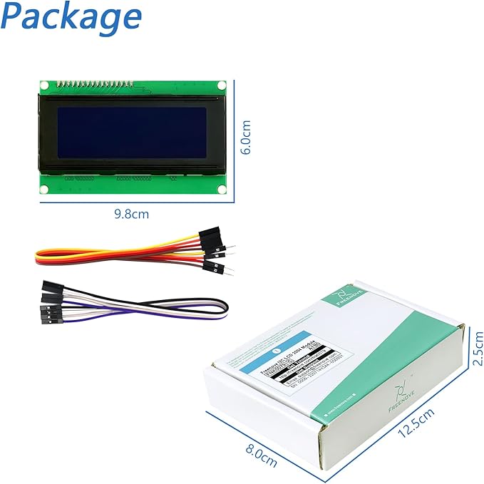 FREENOVE I2C IIC LCD 2004 Module, TWI Serial 20x4 Display, Compatible - Image 5