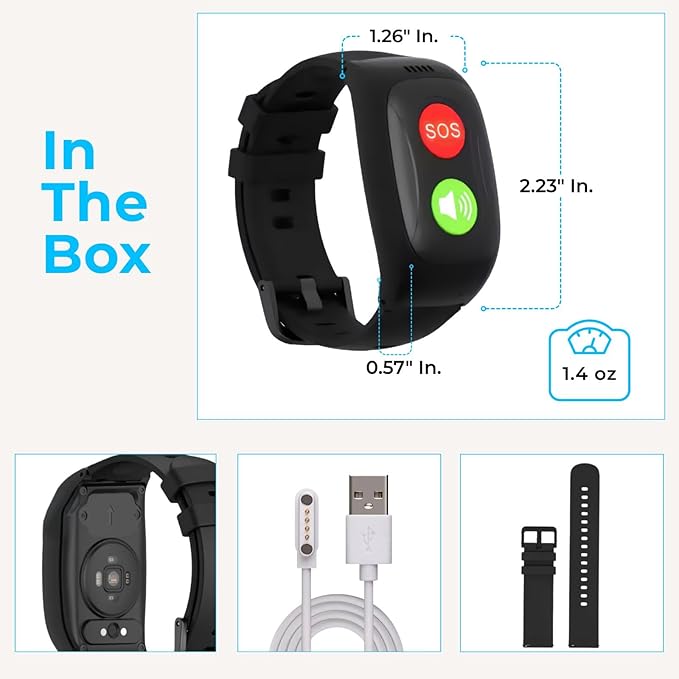 SecuLife SOS Wristband, Fall Detection, GPS Safety Bracelet - Image 8