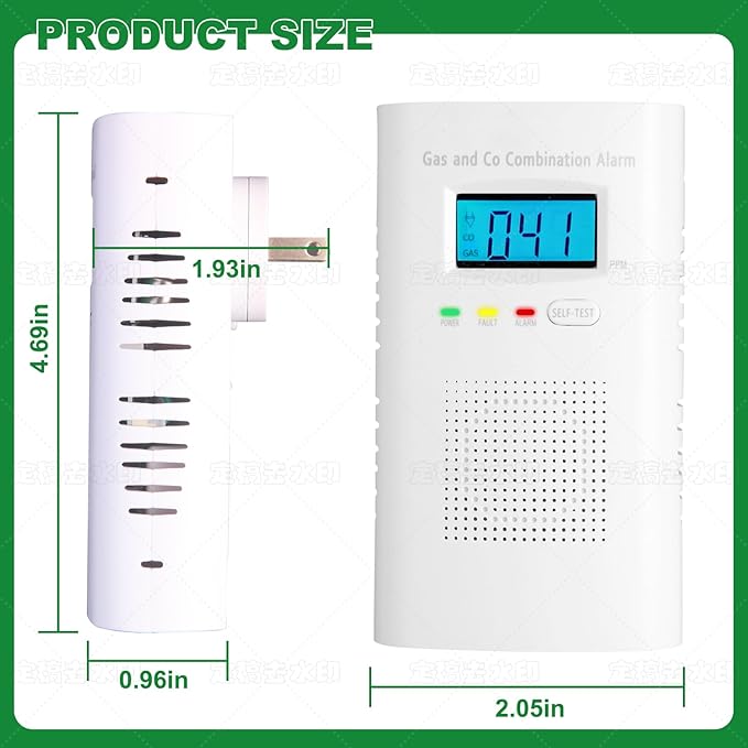 Combination Gas and Carbon Monoxide Detector Plug-in | CO Alarm & Natural Gas - Image 7
