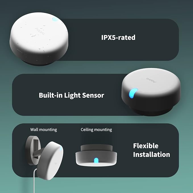 Aqara Presence Sensor FP2, mmWave Radar Wired Smart Motion Sensor, Zone - Image 7