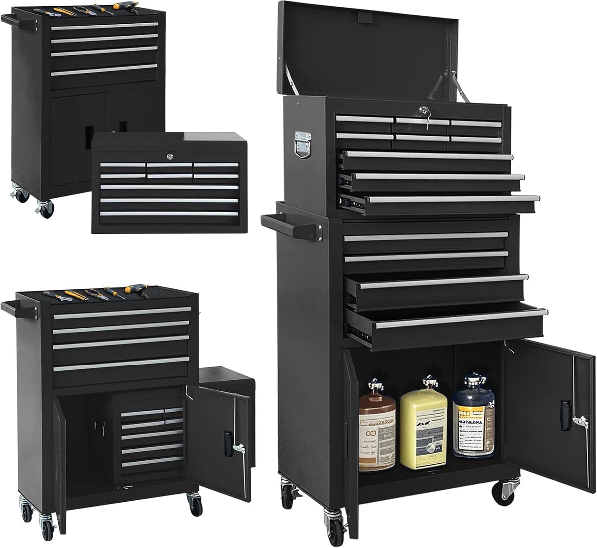 13-drawer double doors handle rolling tool chest, 2, main product view