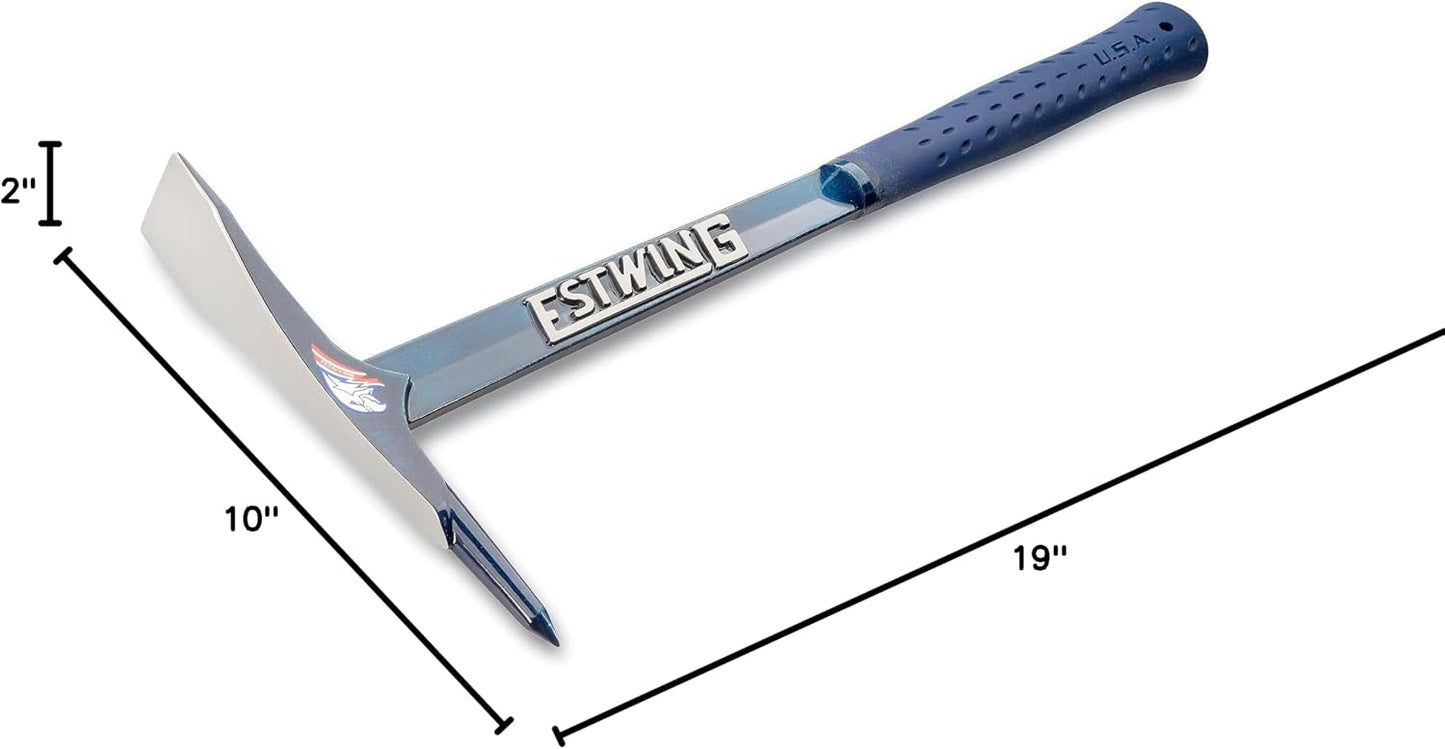 ESTWING Burpee Rock Pick - 17" USA Made Geologist Tool with Pointed Tip & Shock Reduction Grip - BP500 | Made in USA, Top Choice Of Geologists Worldwide, Chiseled End & Pointed Tip, Forged In One Piece, Shock Reduction Grip