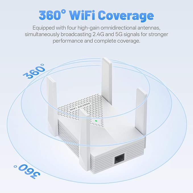 2025 AX3000 WiFi 6 Extender-Dual Band, WiFi Extender Signal Booster - Image 6