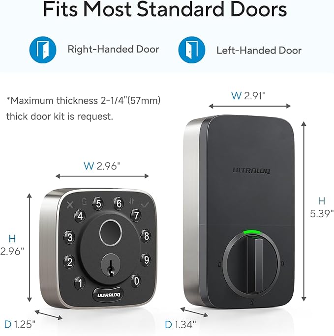 ULTRALOQ 2025 Upgrade Bolt Fingerprint Matter Smart Lock, Fingerprint Keyless - Image 9