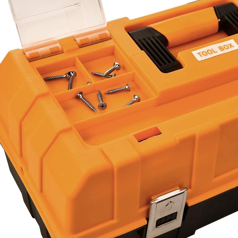 16-inch three-layer plastic storage box/tool box/sewing box organizer, close-up detail