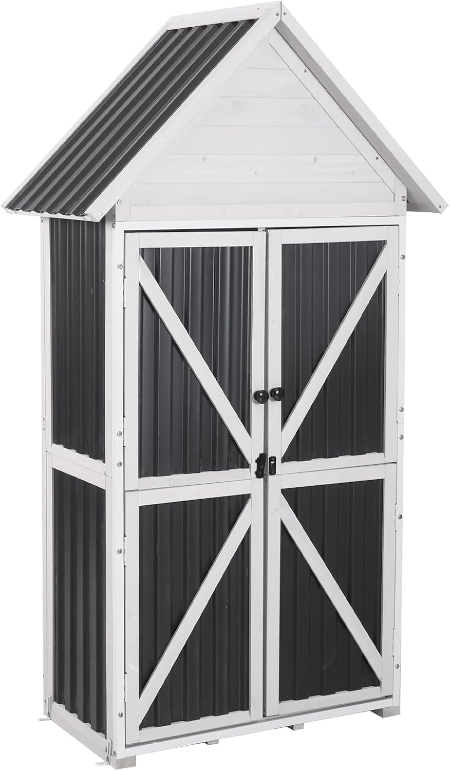 outdoor storage shed cabinet strong iron frame surrounding, main product view