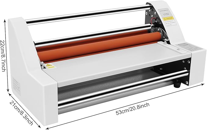 Cold Hot Roll Laminator, 110V 350mm Electronic Laminating Machine, 700W Single - Image 8