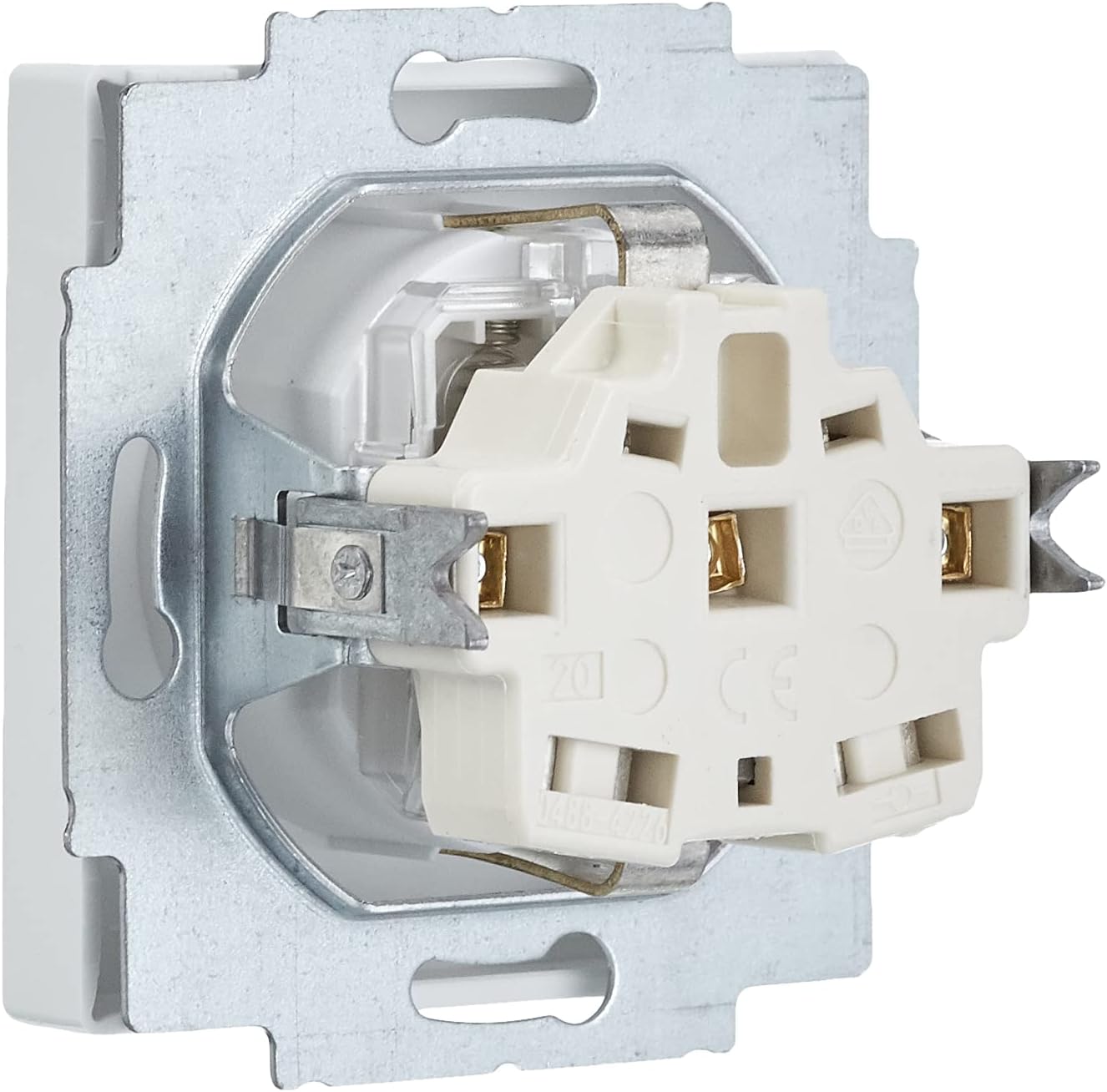 Busch-Jaeger 20EUCKS-84 SCHUKO Socket outlet with increased protection against accidental contact, davos/studio white, solo