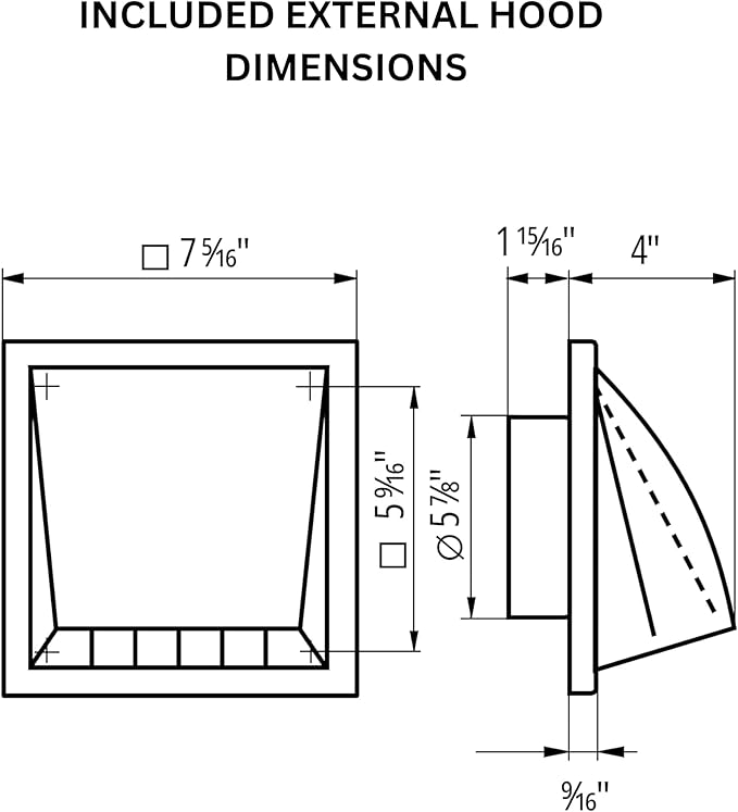 VENTS-US GK 150 MA-MV KIT – Easy to Install 6" Through The Wall Exhaust Fan - Image 7