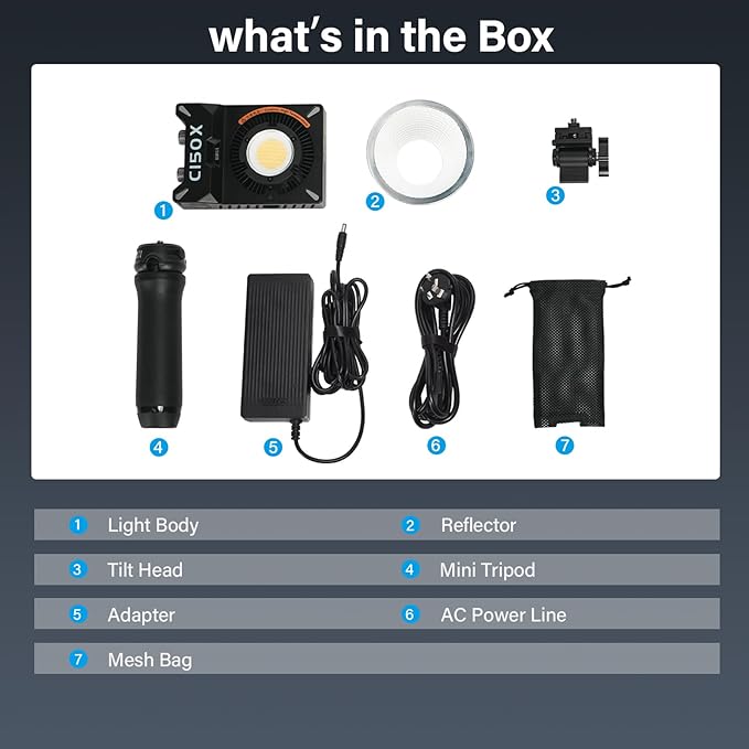 SIRUI Super Bulbs C150X 150W LED Video Light, COB Portable Photography Camera - Image 9