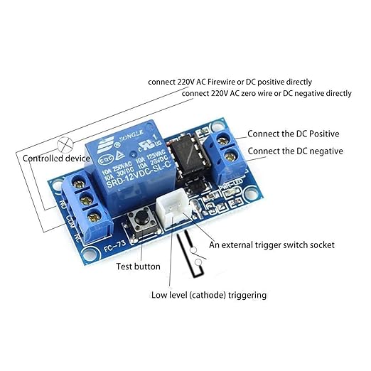 hiBCTR 4-Pack SPST Bistable Relay Module 12VDC - Image 5
