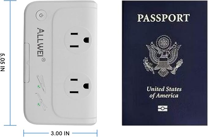 ALLWEI International Travel Adapter 220V to 110V Power Voltage Converter - Image 7